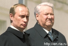 Vladimir Putin vystřídal na postu prezidenta Borise Jelcina. Rusko.