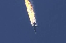 Turecko sestřelilo nad Sýrií Ruský bombardér SU24. (Turkey shoots down Russian plane SU 24 near Syria.)